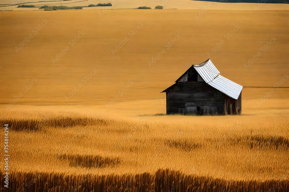 old barn in the field old barn in the field