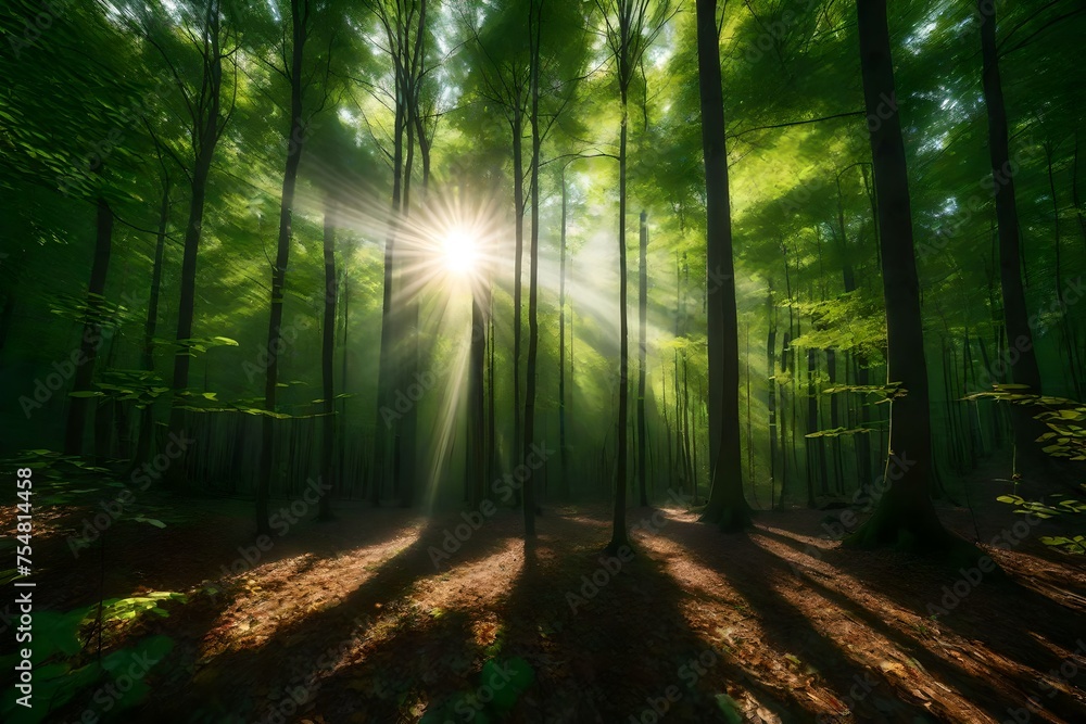 Obraz premium morning in the forest