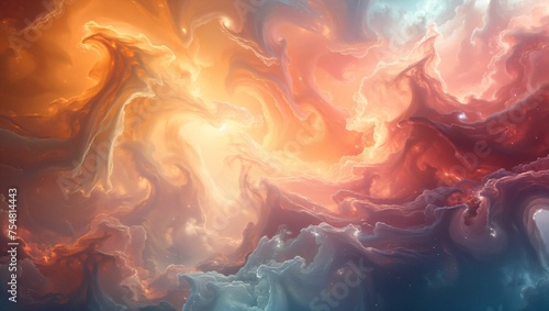 Ethereal cloud formation, with soft, flowing textures and dreamy colors
