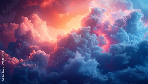 Ethereal cloud formation  with soft  flowing textures and dreamy colors