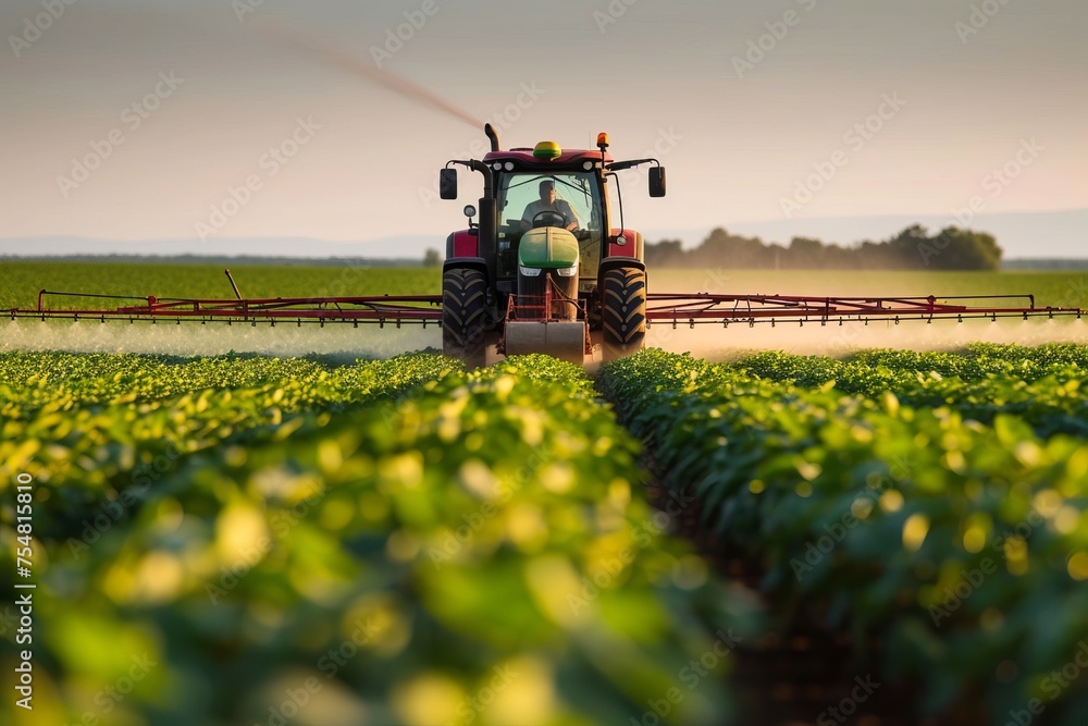 A farmer rides in a combine and waters his fields, agricultural business concept
A farmer rides in a combine and waters his fields, agricultural business concept