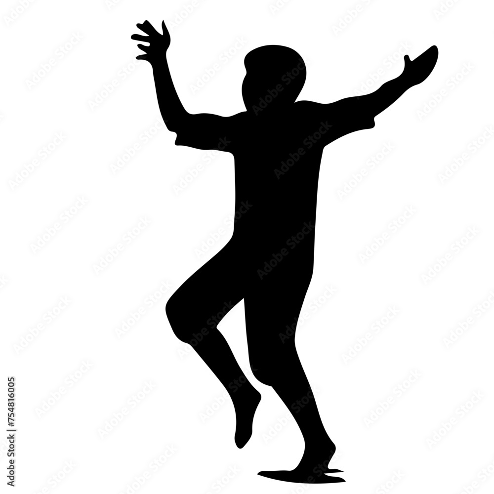 silhouette of a person playing silhouette of a person playing