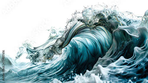 Fototapeta Naklejka Na Ścianę i Meble -  Isolated sea wave