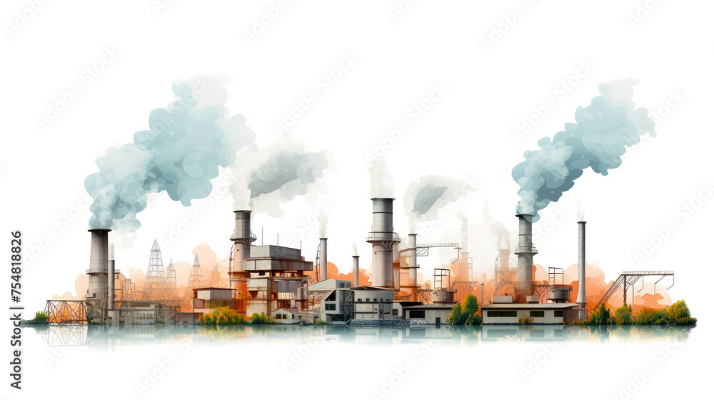 Industrial enterprise with smoking pipes. Industrial enterprise with smoking pipes.