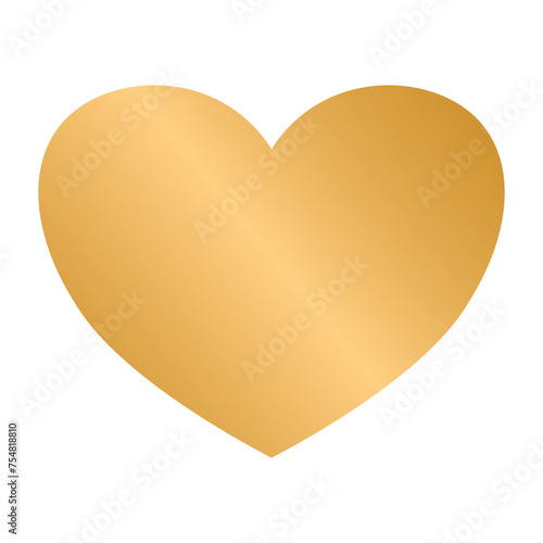 Foto Golden metallic shiny heart vector