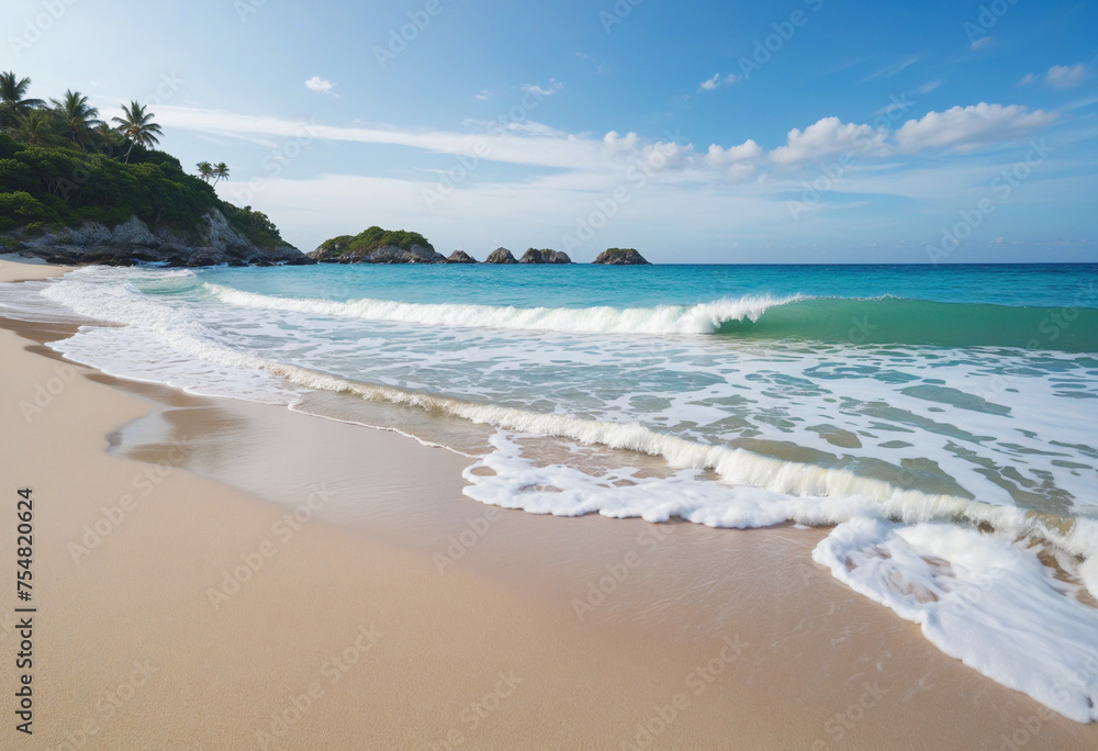 beach and sea paradise ocean background blue water