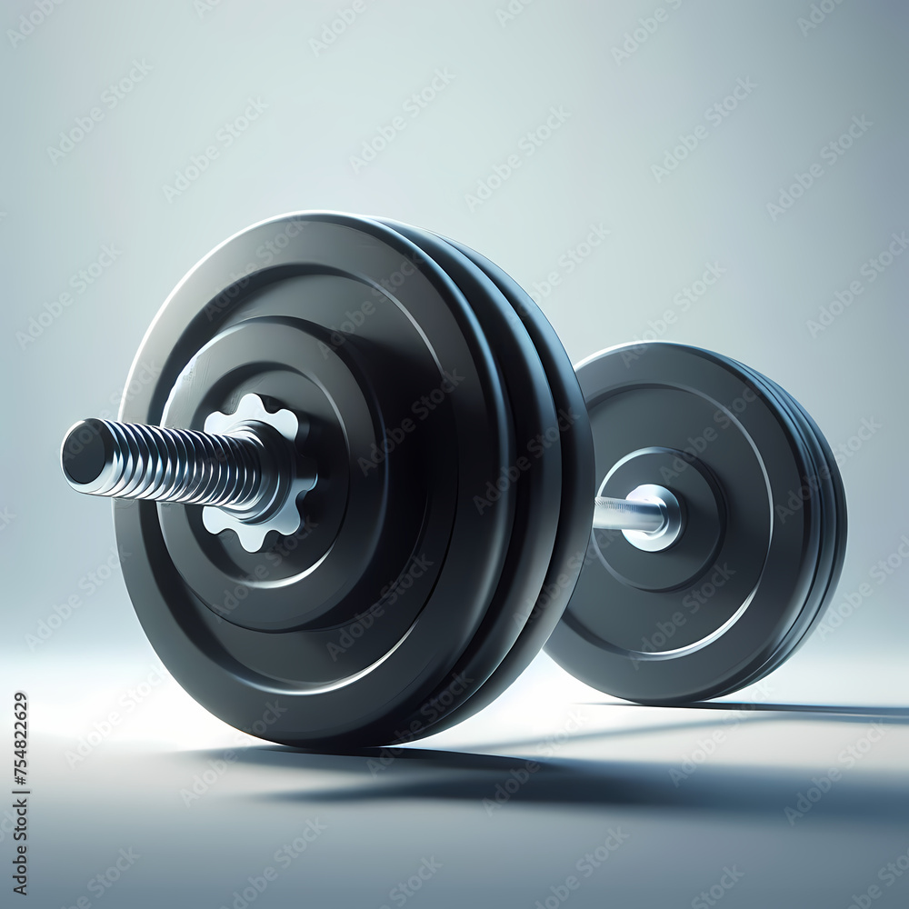 an isolated barbell set against a clean and minimalist background, emphasizing its strength and versatility, perfect for fitness-related, generative ai an isolated barbell set against a clean and minimalist background, emphasizing its strength and versatility, perfect for fitness-related, generative ai