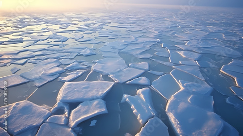 Ice on the sea  ice pattern background