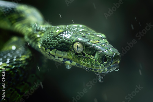 Snake muzzle close up macro © Michael