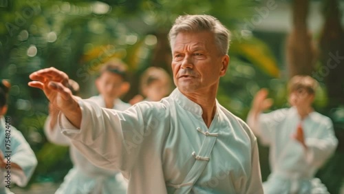 A cute little girl holds a microscope and holds a laboratory flask with a scientist testing water at school as an educational concept