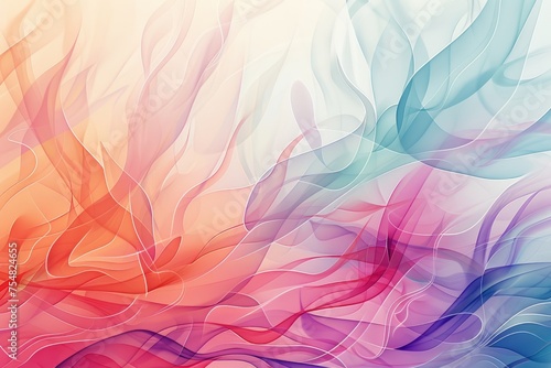 abstract background with colored wavy lines in the form of waves. abstract background for Stress Awareness Month 