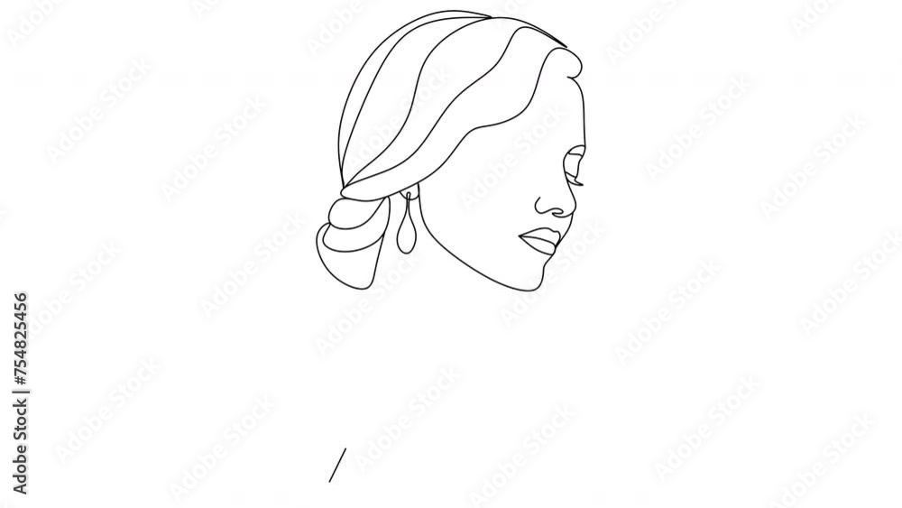 Abstract face with flowers by one line vector drawing. Portrait minimalistic style. Botanical print. Nature symbol of cosmetics. Modern continuous line art. Fashion print. Beaty salon logo. Abstract face with flowers by one line vector drawing. Portrait minimalistic style. Botanical print. Nature symbol of cosmetics. Modern continuous line art. Fashion print. Beaty salon logo.
