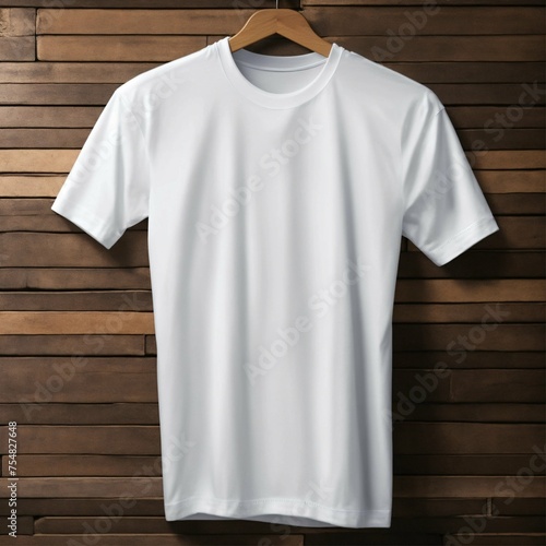 T Shirt Mockup on a Floor With Custom Color | White t shirt mockup | hanging . 