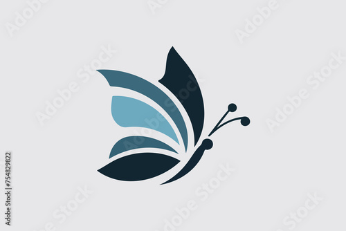 editable butterfly logo for feminine company very elegant logo