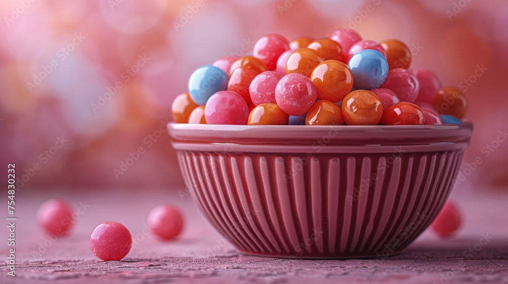 Colorful candies in a bowl pastel color background, fujifilm gfx 100 ii ...