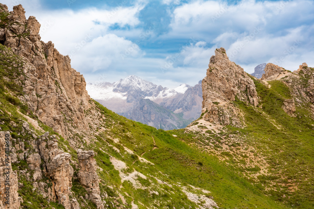 Mountain summer landscape in Dolomite alps