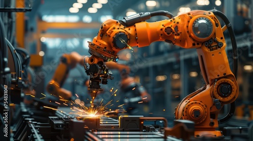 Welding robotics and digital manufacturing operation industry