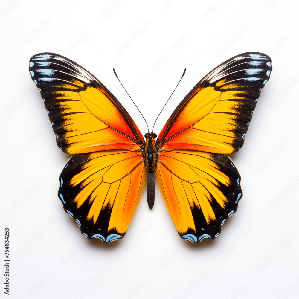 photo bright butterfly on a white background сreated with Generative Ai photo bright butterfly on a white background сreated with Generative Ai