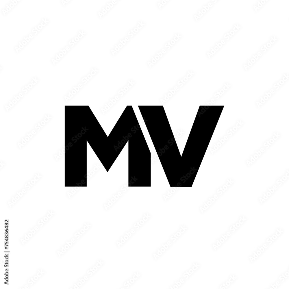 Letter M and V, MV logo design template. Minimal monogram initial based logotype. Letter M and V, MV logo design template. Minimal monogram initial based logotype.