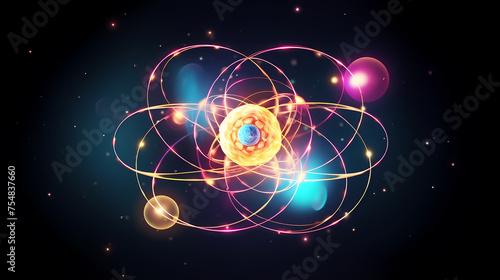 Wallpaper Mural The nucleus is the small, dense region in the center of an atom made up of protons and neutrons Torontodigital.ca