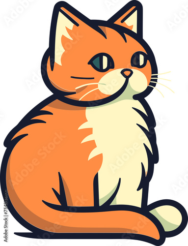 Purrfectly Poised Elegant Cat Logo Vector Design