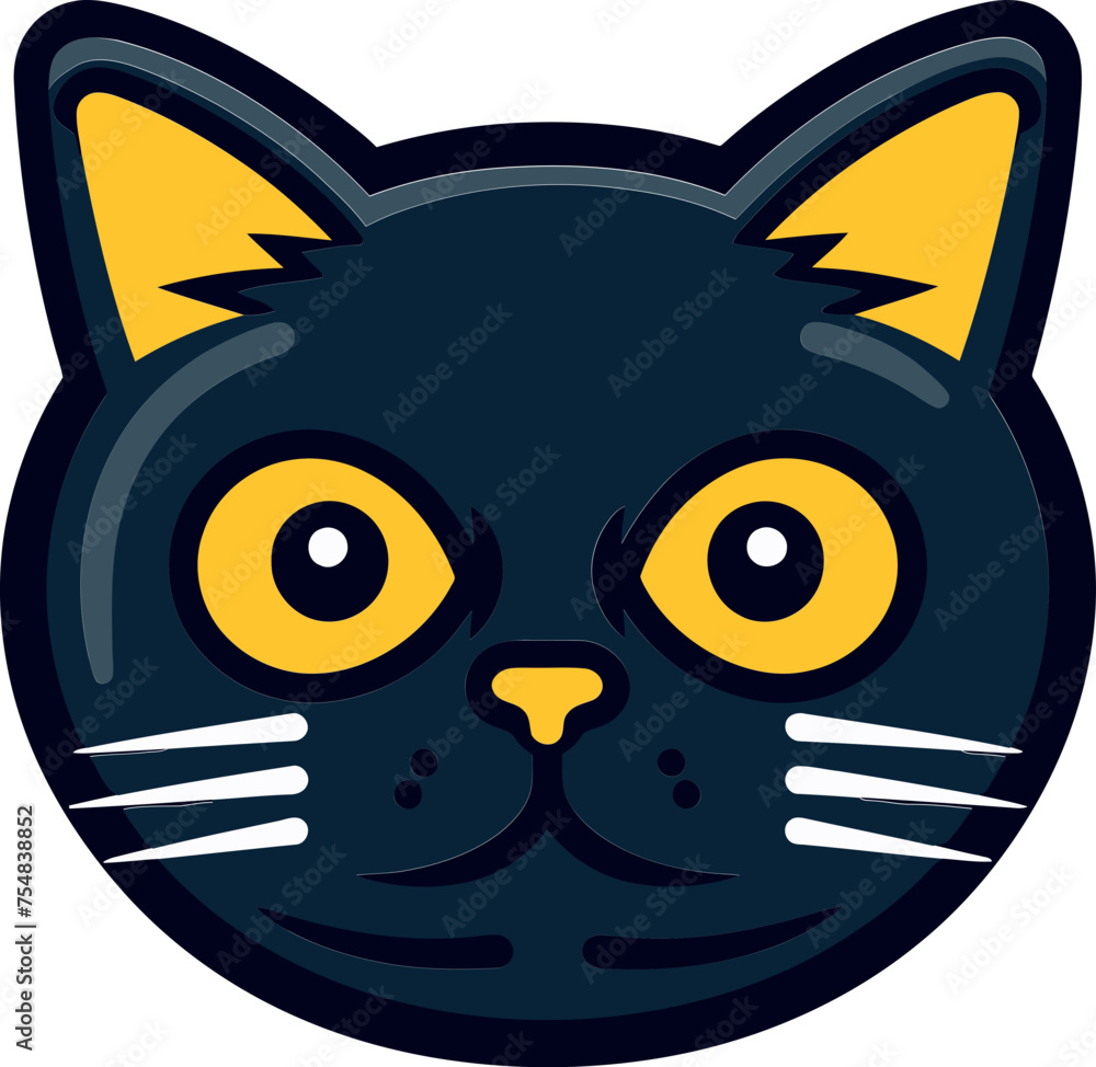 Radiant Kitty Icon Splendid Cat Logo Vector Design