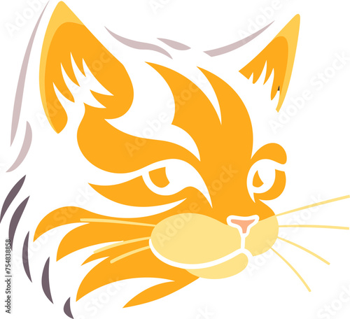 Fototapeta Naklejka Na Ścianę i Meble -  Regal Cat Royalty Exquisite Vector Illustration of a Cat Logo