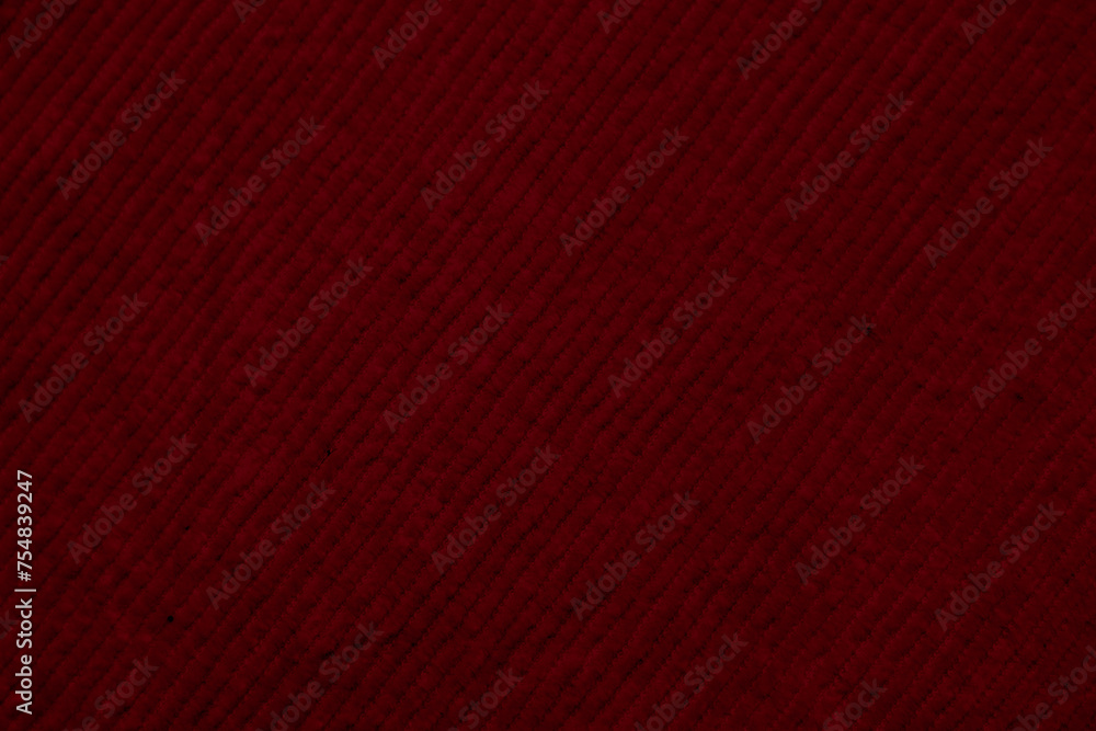 red corduroy fabric texture used as background. clean fabric background of soft and smooth textile material. cloth, velvet, .luxury scarlet tone for silk... - obrazy, fototapety, plakaty 