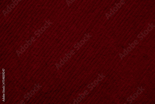 red corduroy fabric texture used as background. clean fabric background of soft and smooth textile material. cloth, velvet, .luxury scarlet tone for silk...