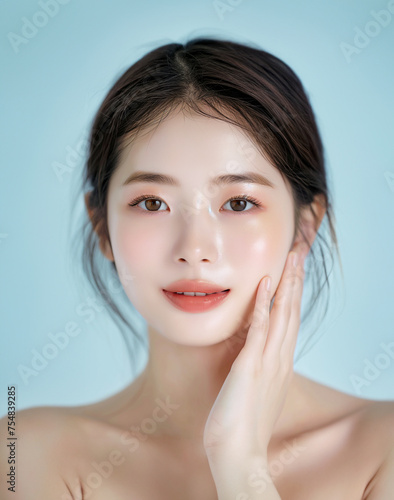 아시아인 뷰티 메이크업 모델