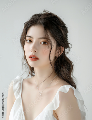 아시아인 뷰티 메이크업 모델