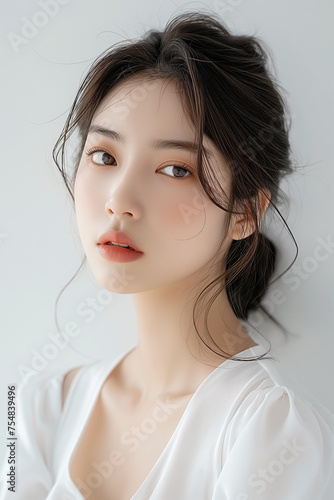 아시아인 뷰티 메이크업 모델