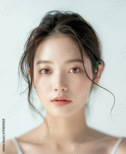 아시아인 뷰티 메이크업 모델