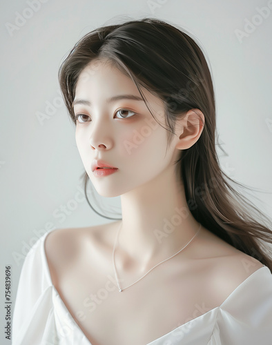 아시아인 뷰티 메이크업 모델