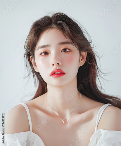 아시아인 뷰티 메이크업 모델