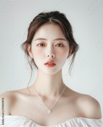 아시아인 뷰티 메이크업 모델