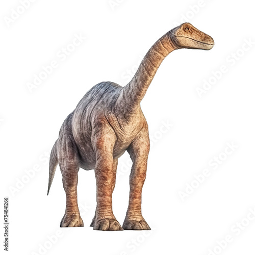Apatosaurus - A dinosaur with a long neck and tail isolated on transparent background, element remove background