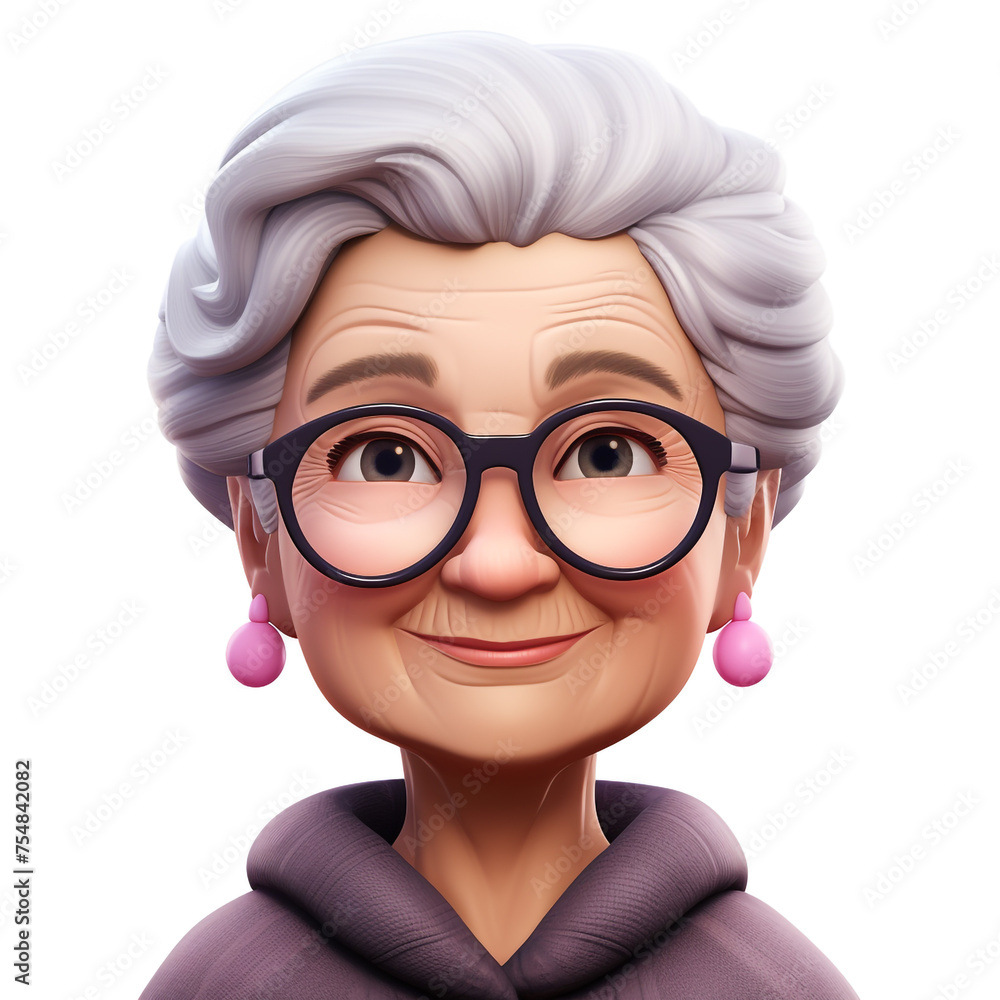 Memoji beautiful grandma сreated with Generative Ai Memoji beautiful grandma сreated with Generative Ai