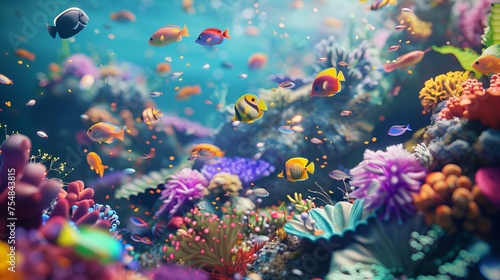 coral reef in aquarium © Lemar