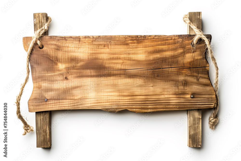isolated illustration of wood banner. Created with Generative AI isolated illustration of wood banner. Created with Generative AI