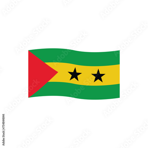 sao tome and principe flag icon vector
