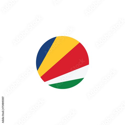 seychelles flag icon vector