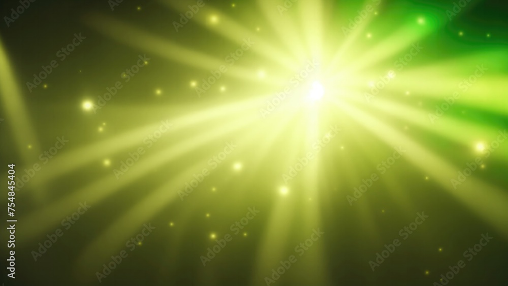 White light burst, abstract beautiful rays of lights on a dark Green background with the color of yellow, golden sparkling backdrop, and blur bokeh White light burst, abstract beautiful rays of lights on a dark Green background with the color of yellow, golden sparkling backdrop, and blur bokeh