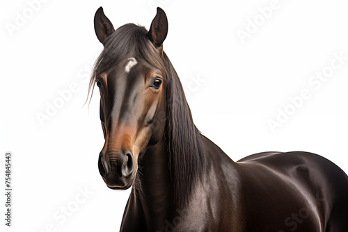 Horse over isolated white background. Animal © luismolinero