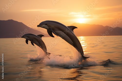 Dolphin at outdoors in wildlife. Animal © luismolinero