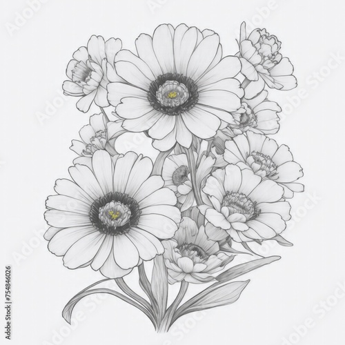 A Buttercups tattoo traditional old school bold line on white background