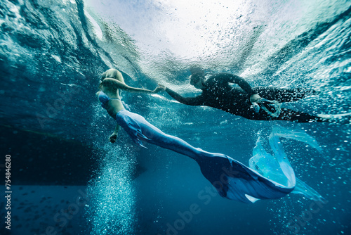This photo is about scuba diving in the Maldives Islands. Starting from Male Airport, the photos range from underwater shots to mermaid shots by boat. This photo is about scuba diving in the Maldives photo