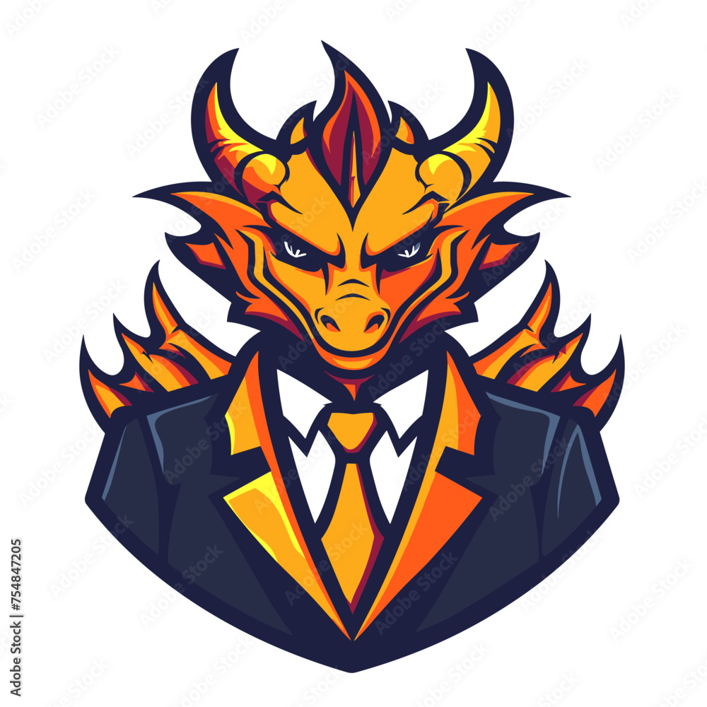 Male businessman dragon in suit vector esports logo on white background, dragon logo, dragon icon, dragon sticker, dragon symbol, dragon emblem Male businessman dragon in suit vector esports logo on white background, dragon logo, dragon icon, dragon sticker, dragon symbol, dragon emblem