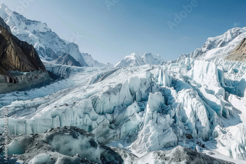 A mountain glacier, highlighting its importance as a vital source of frozen freshwater © Venka