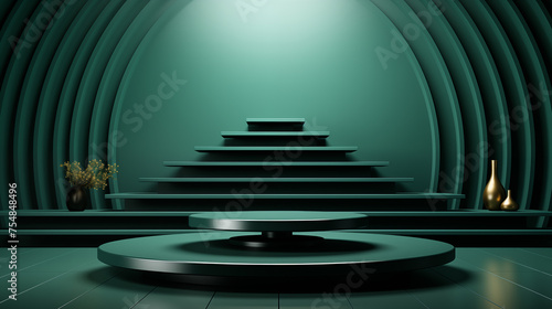 Realistic 3d background with podium. Abstract minimal scene mockup products display. Stage showcase
